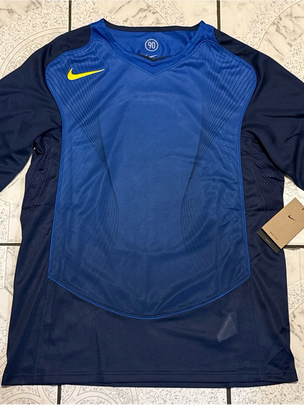 New Nike Total 90 Retro Dri-FIT Soccer Jersey Blue Men’s Size Medium HV1178-410